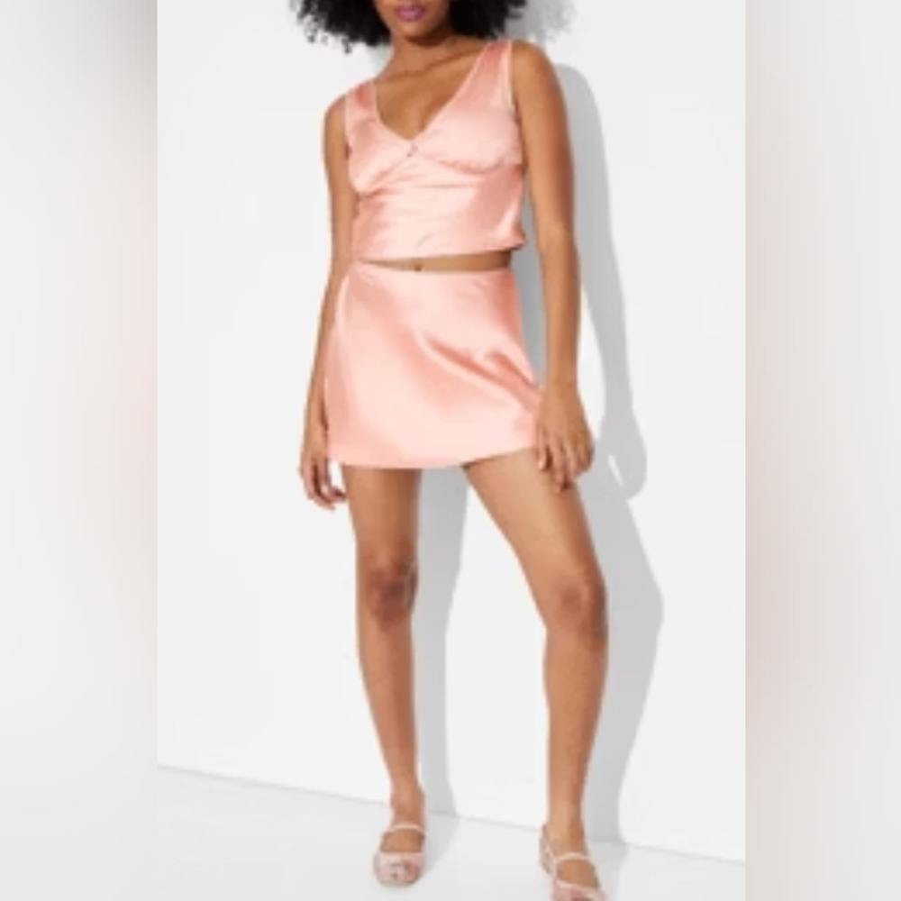 New Wild Fable Peach Slip Mini Skirt.